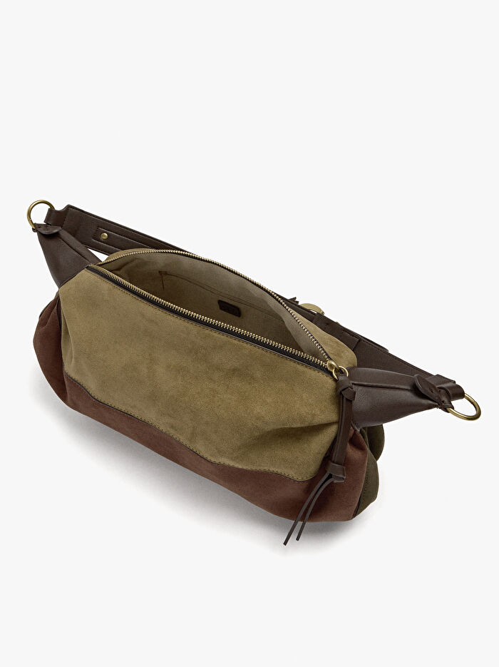 Püsküllü Deri Görünümlü Omuz Çantası