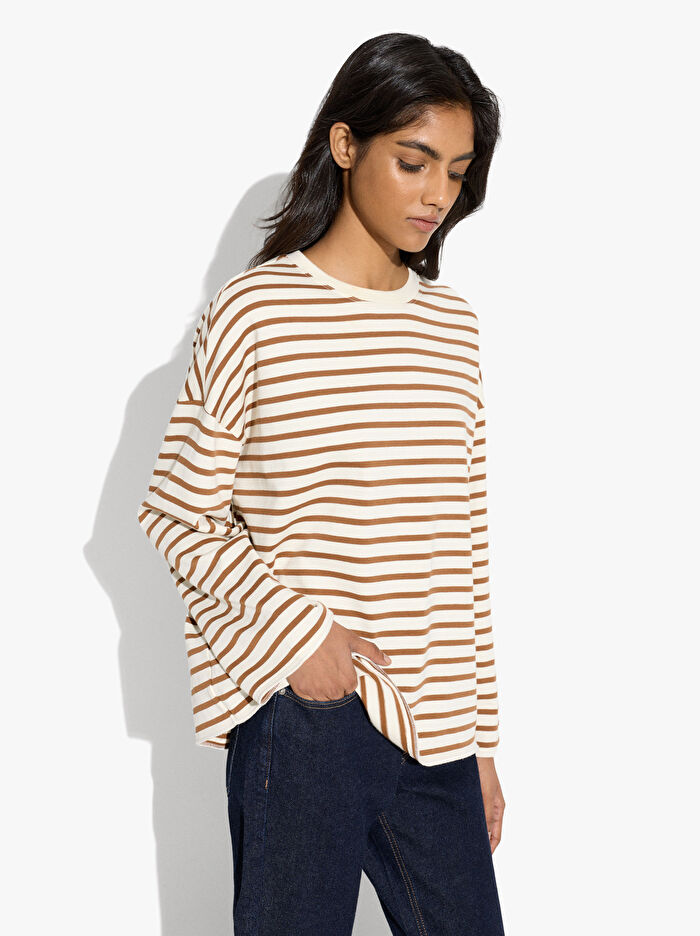 Çizgili T-Shirt %100 Pamuk