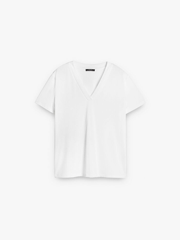 V Yaka Basic T-Shirt