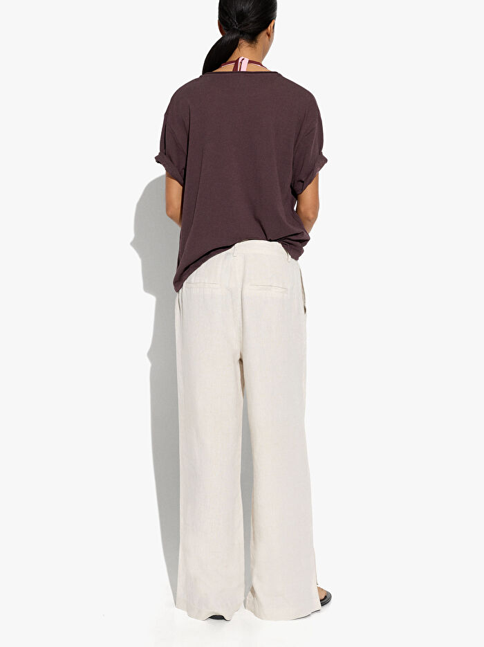 %100 Keten Pantolon