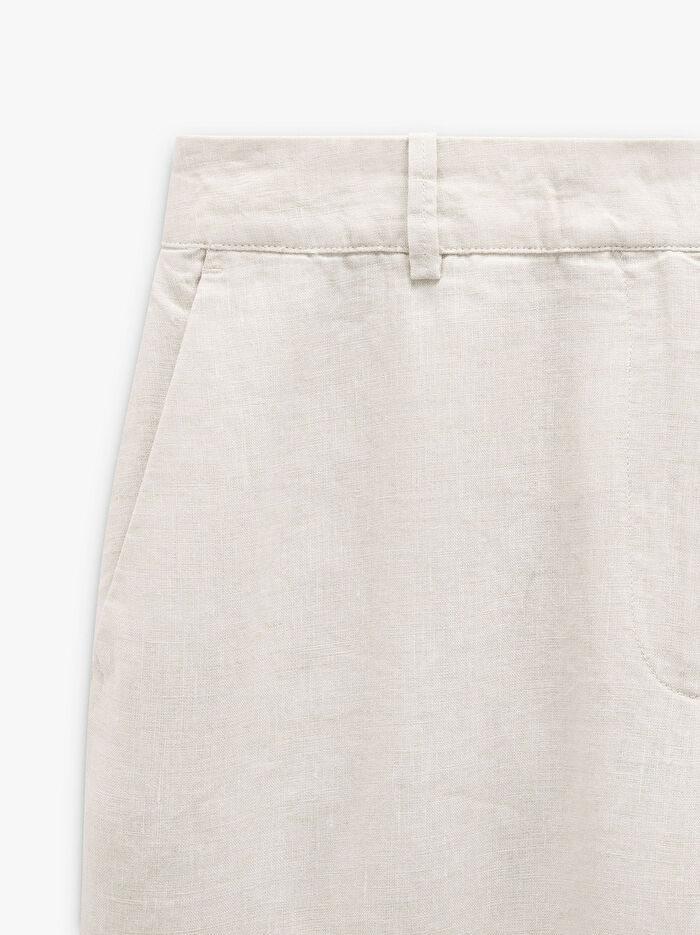 %100 Keten Pantolon
