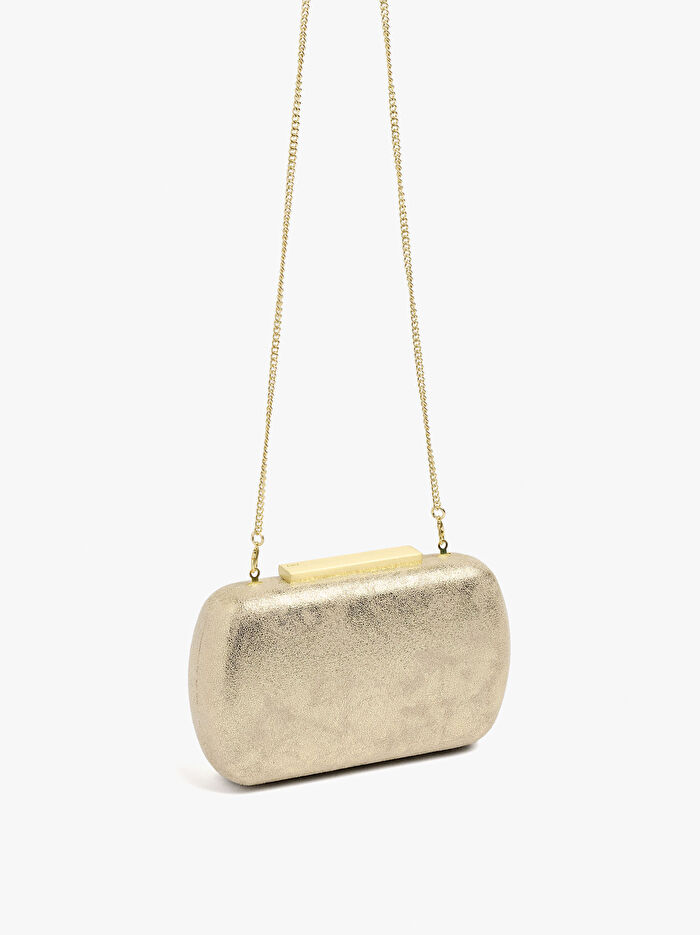 Metalik Party Clutch Çanta