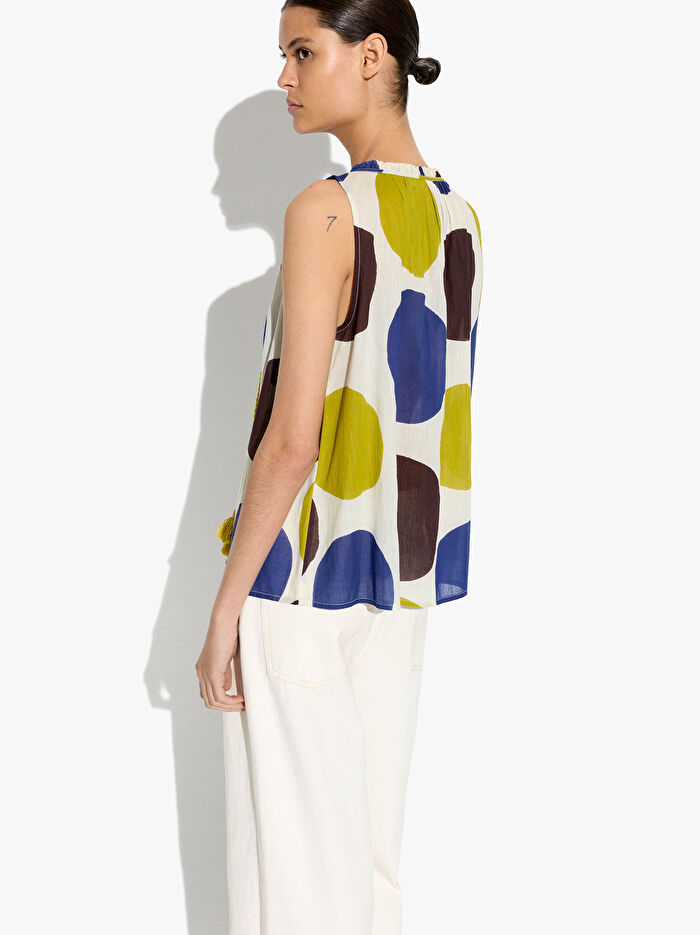 %100 Pamuk Desenli Üst