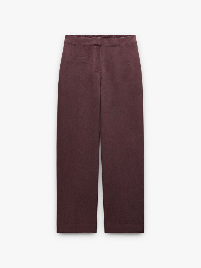 %100 Liyosel Düz Pantolon