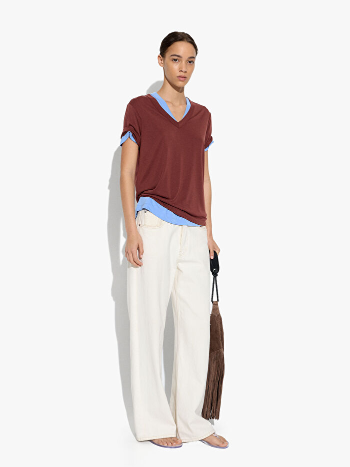 V Yaka T-Shirt