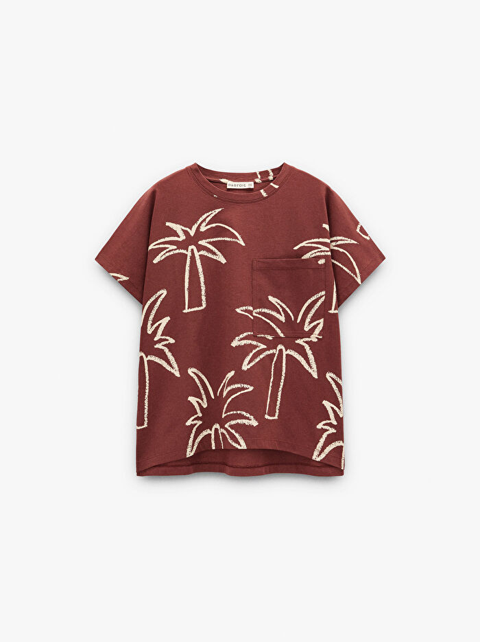 Desenli Pamuklu T-Shirt