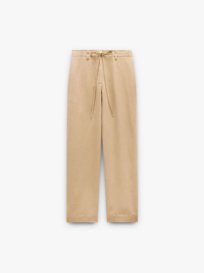 %100 Liyosel Düz Pantolon