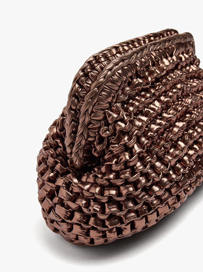 Metalik Party Clutch Çanta