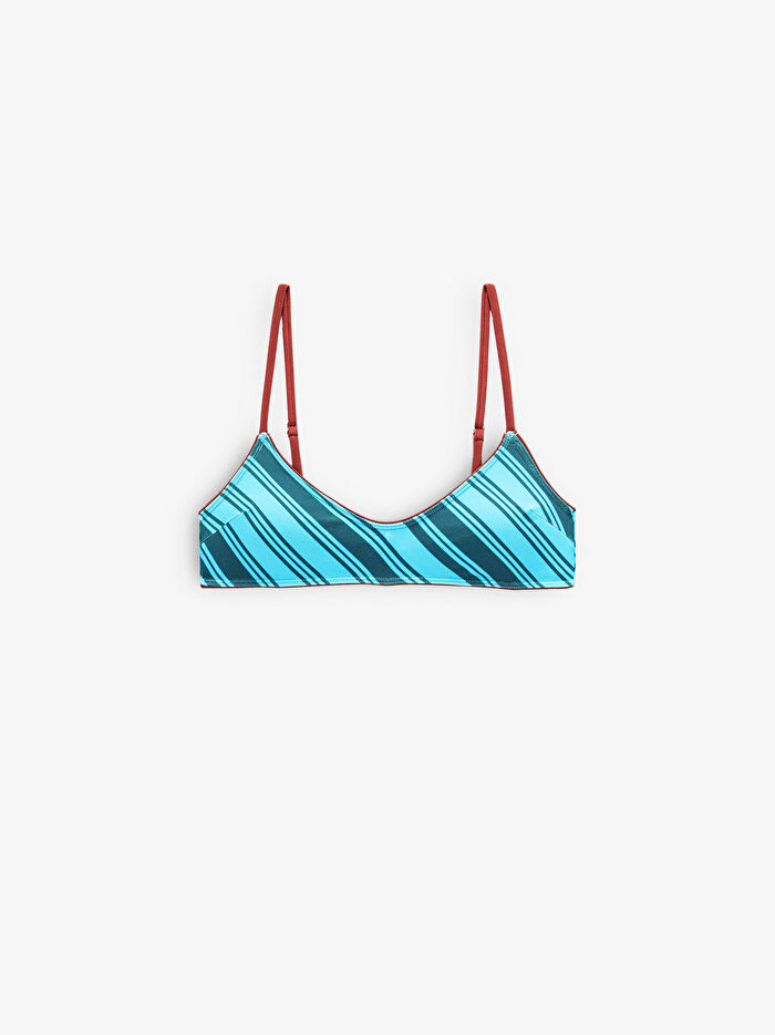 Çizgili Bikini Üstü