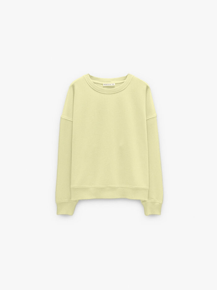 %100 Pamuklu Düz Sweatshirt