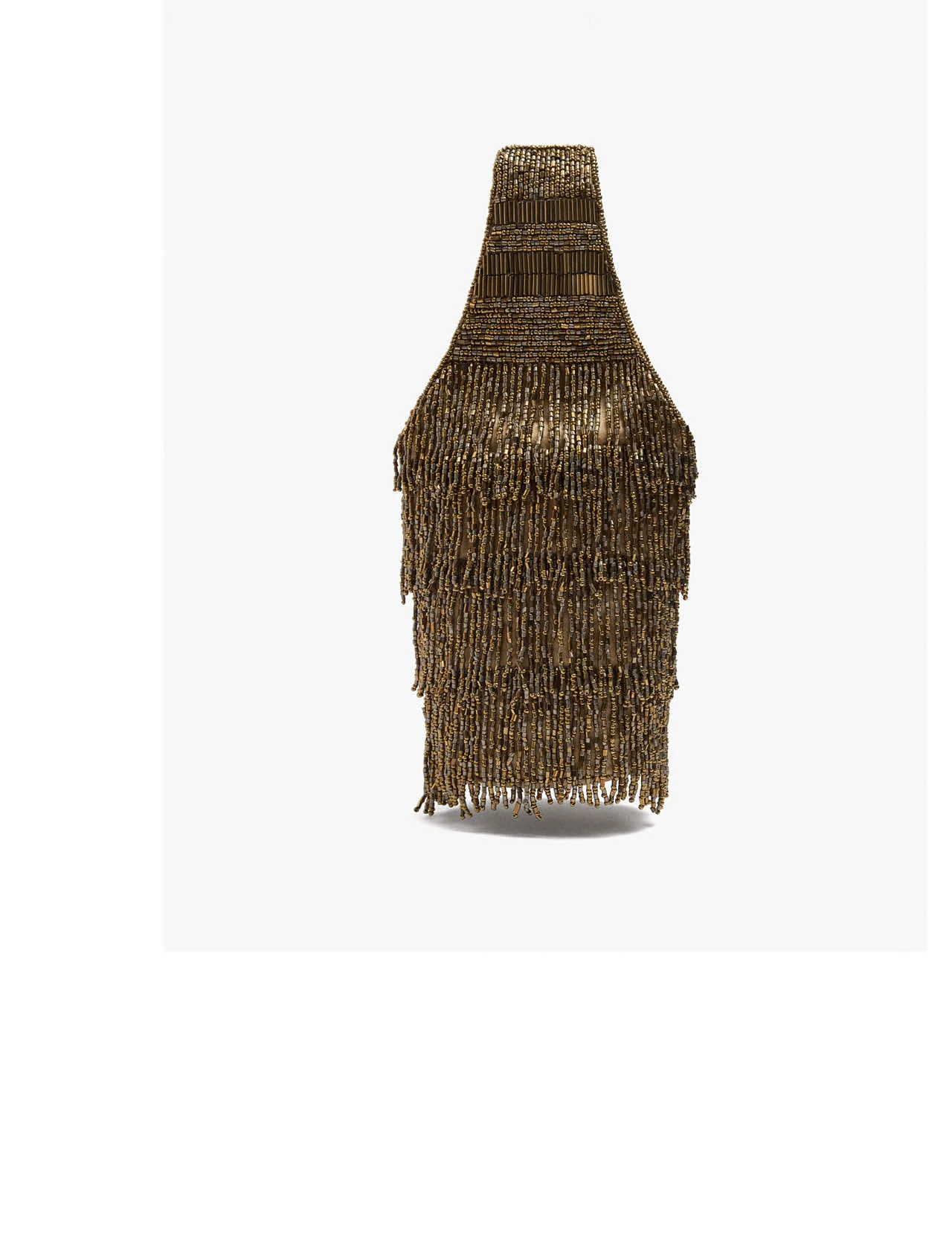 Beige Fringe Bag